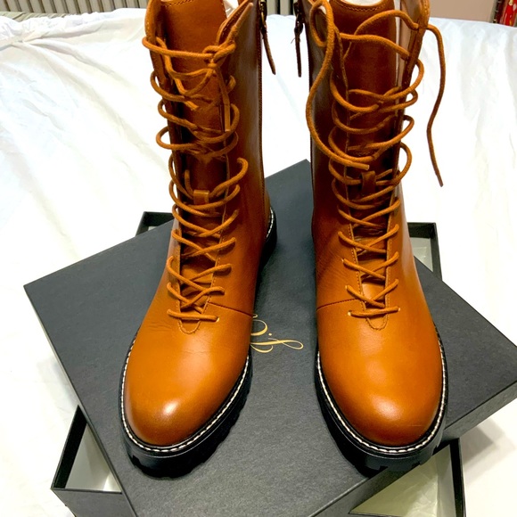 New Jcrew Gwen lug-sole leather lace-up tall shaft boots - Picture 3 of 7